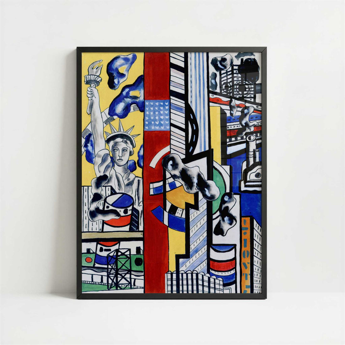 Study for a Cinematic Mural (1938-9) by Fernand Léger – Art Print - Art print in black frame