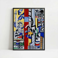 Study for a Cinematic Mural (1938-9) by Fernand Léger – Art Print - Art print in black frame