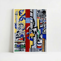 Study for a Cinematic Mural (1938-9) by Fernand Léger – Art Print - Art print in white frame