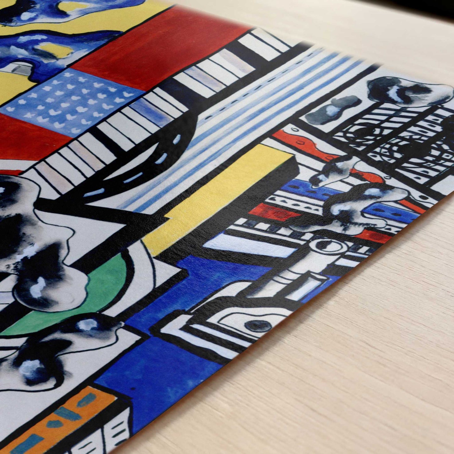 Study for a Cinematic Mural (1938-9) by Fernand Léger – Art Print - Close-up detail of the art print