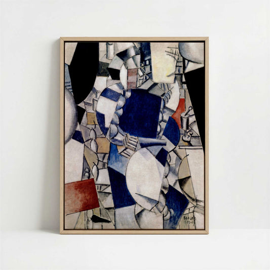 Framed Canvas - Framed canvas in oak color frame