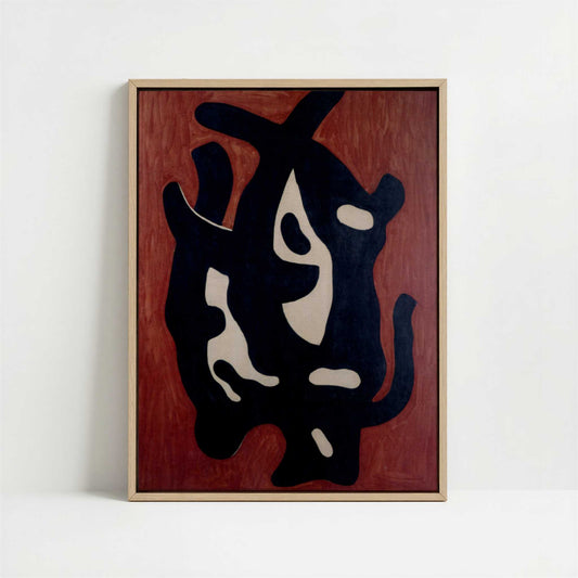 Framed Canvas - Framed canvas in oak color frame