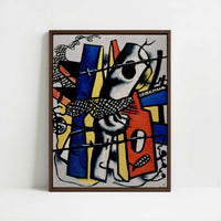 Framed Canvas - Framed canvas in dark wood color frame