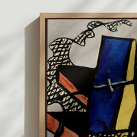 Framed Canvas - Close-up detail and texture of the framed canvas