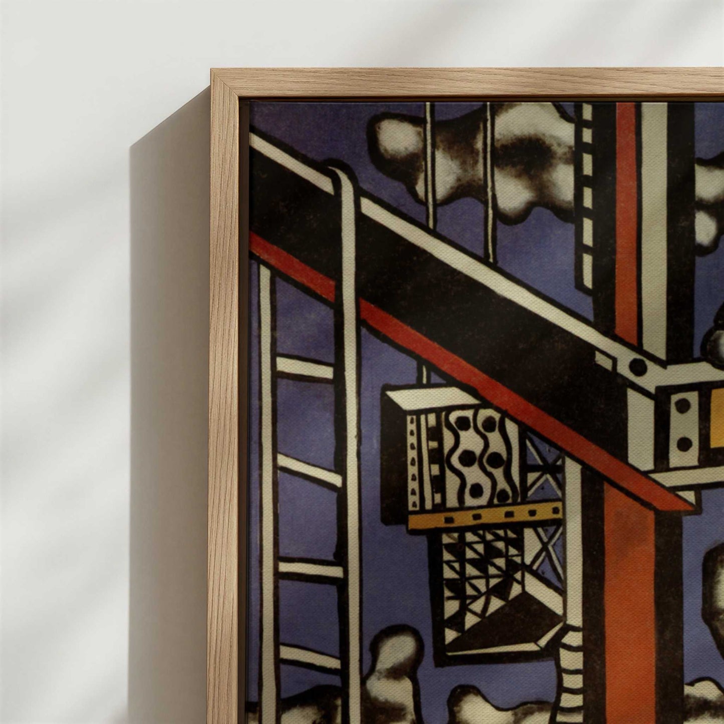 Framed Canvas - Close-up detail and texture of the framed canvas