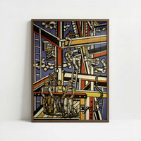 The Builders (1950) by Fernand Léger – Art Print - Art print in dark wood frame