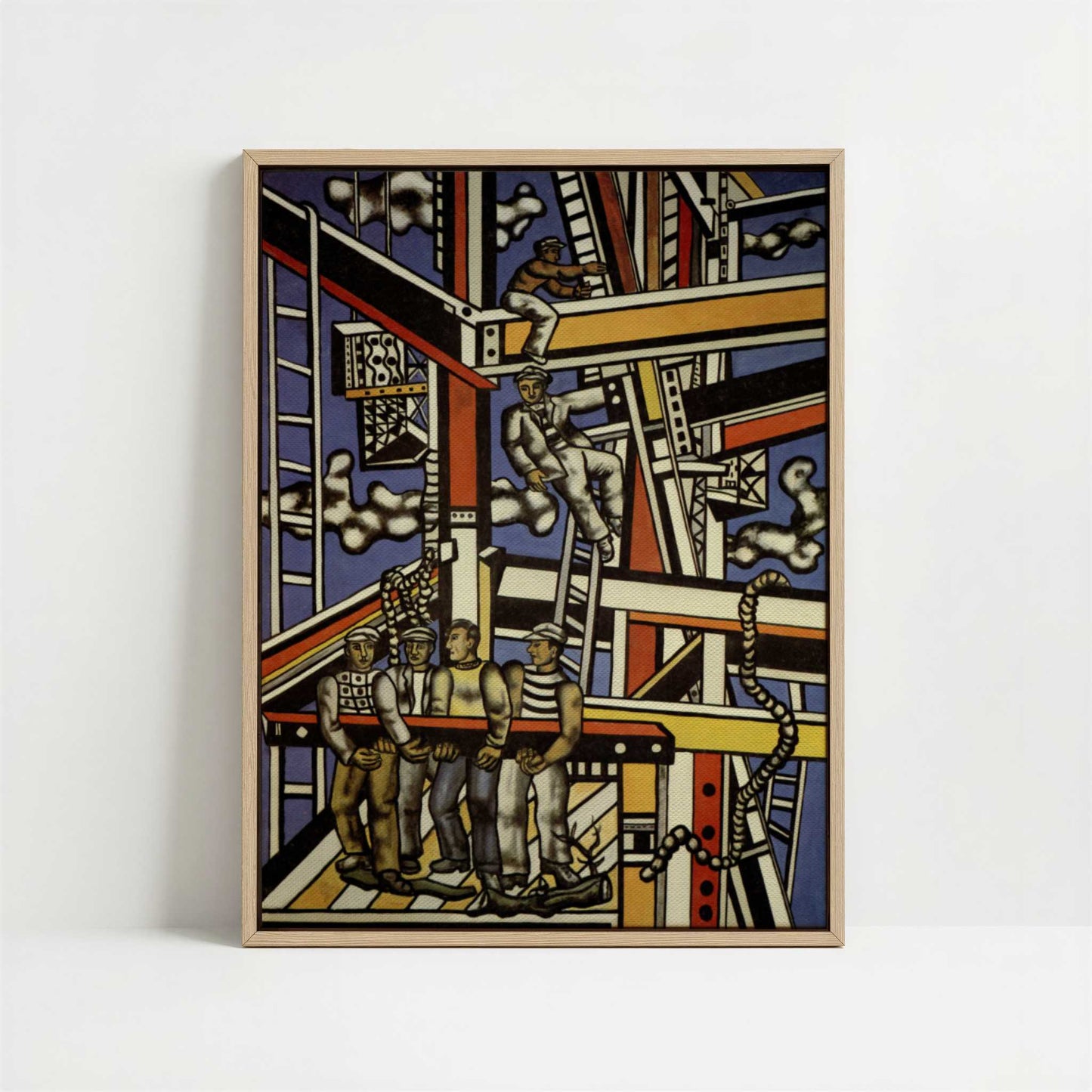 Framed Canvas - Framed canvas in oak color frame