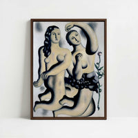 Framed Canvas - Framed canvas in dark wood color frame