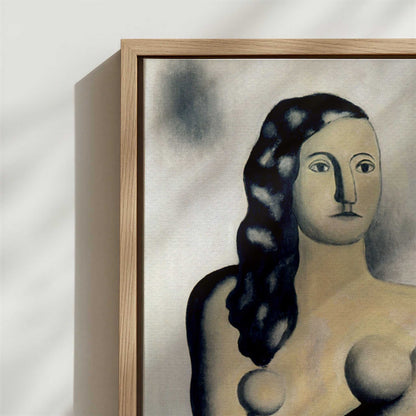 Framed Canvas - Close-up detail and texture of the framed canvas