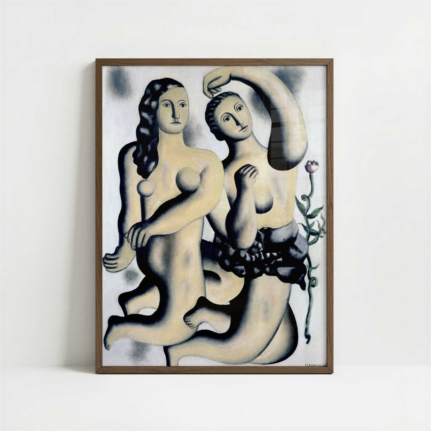 The Dance (1929) by Fernand Léger – Art Print - Art print in dark wood frame