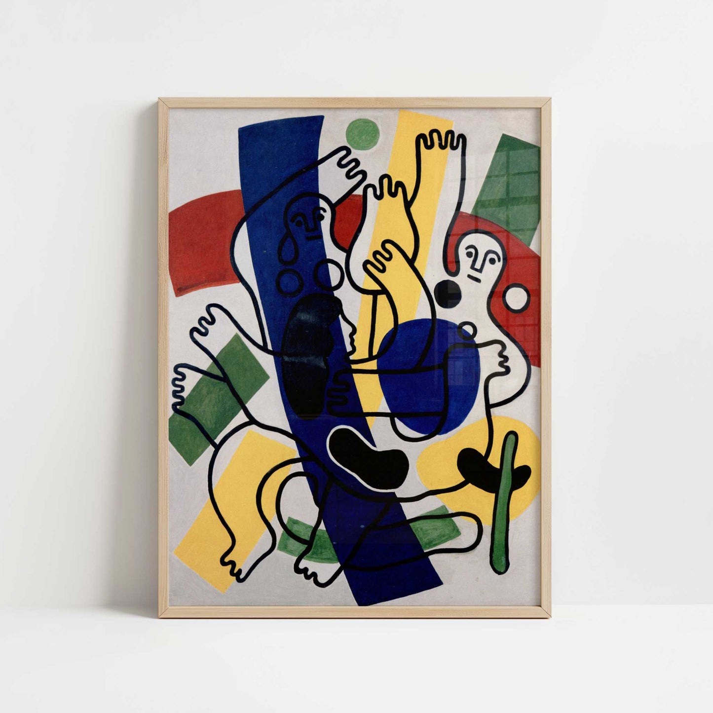 The Dance (1942) by Fernand Léger – Art Print - Art print in oak frame