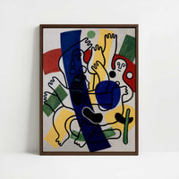 Framed Canvas - Framed canvas in dark wood color frame