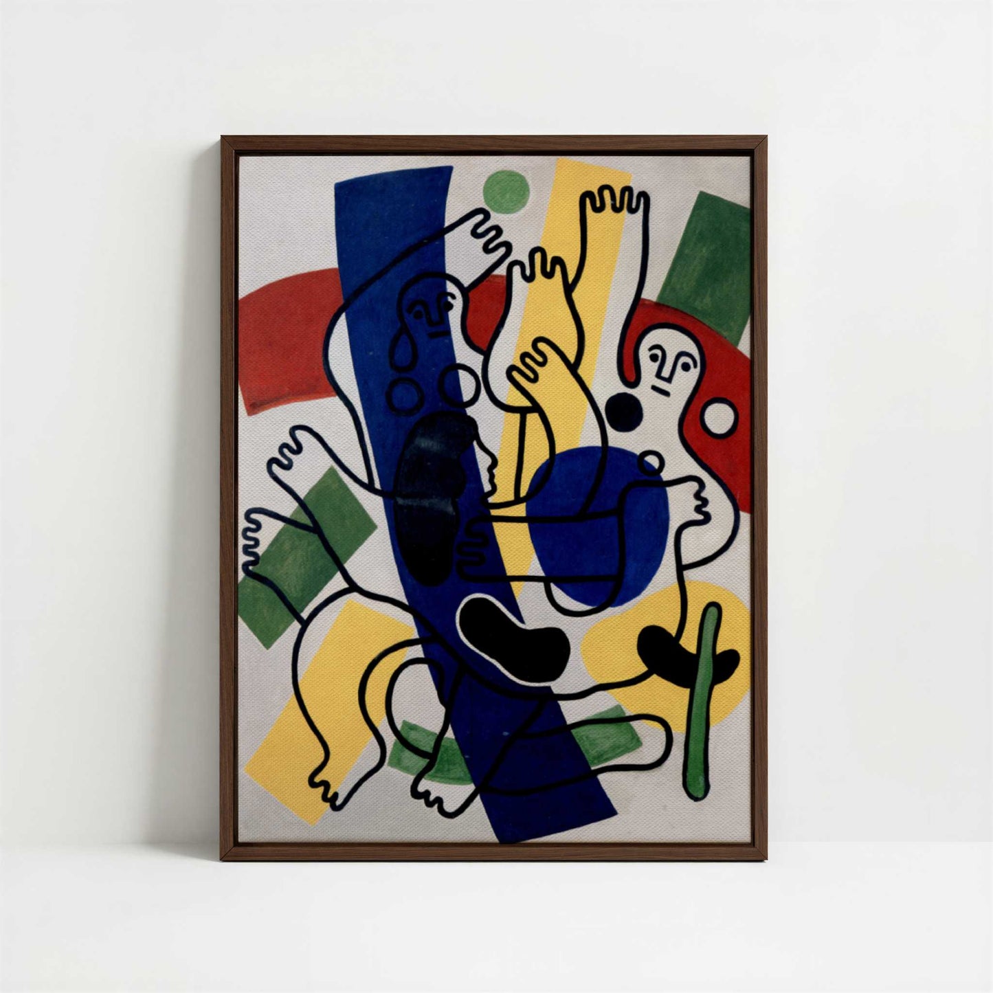 Framed Canvas - Framed canvas in dark wood color frame