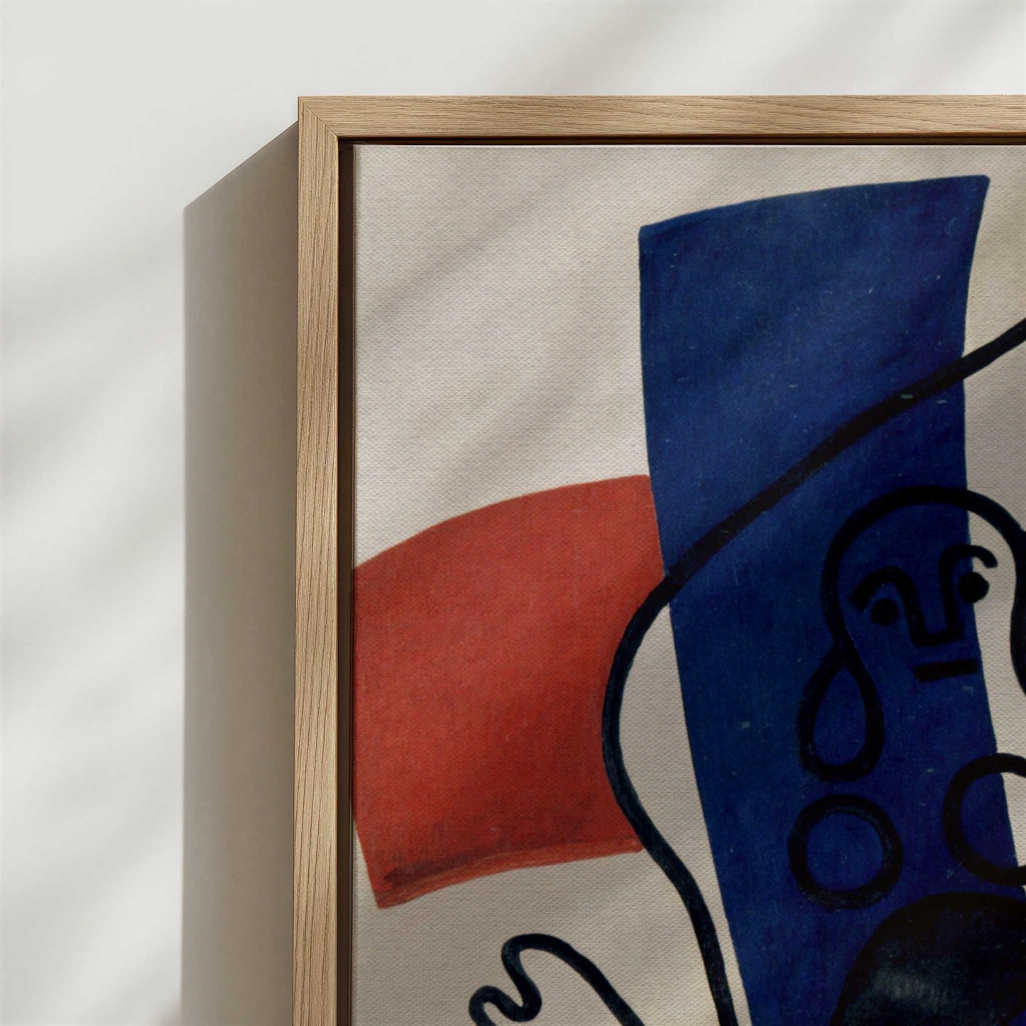Framed Canvas - Close-up detail and texture of the framed canvas