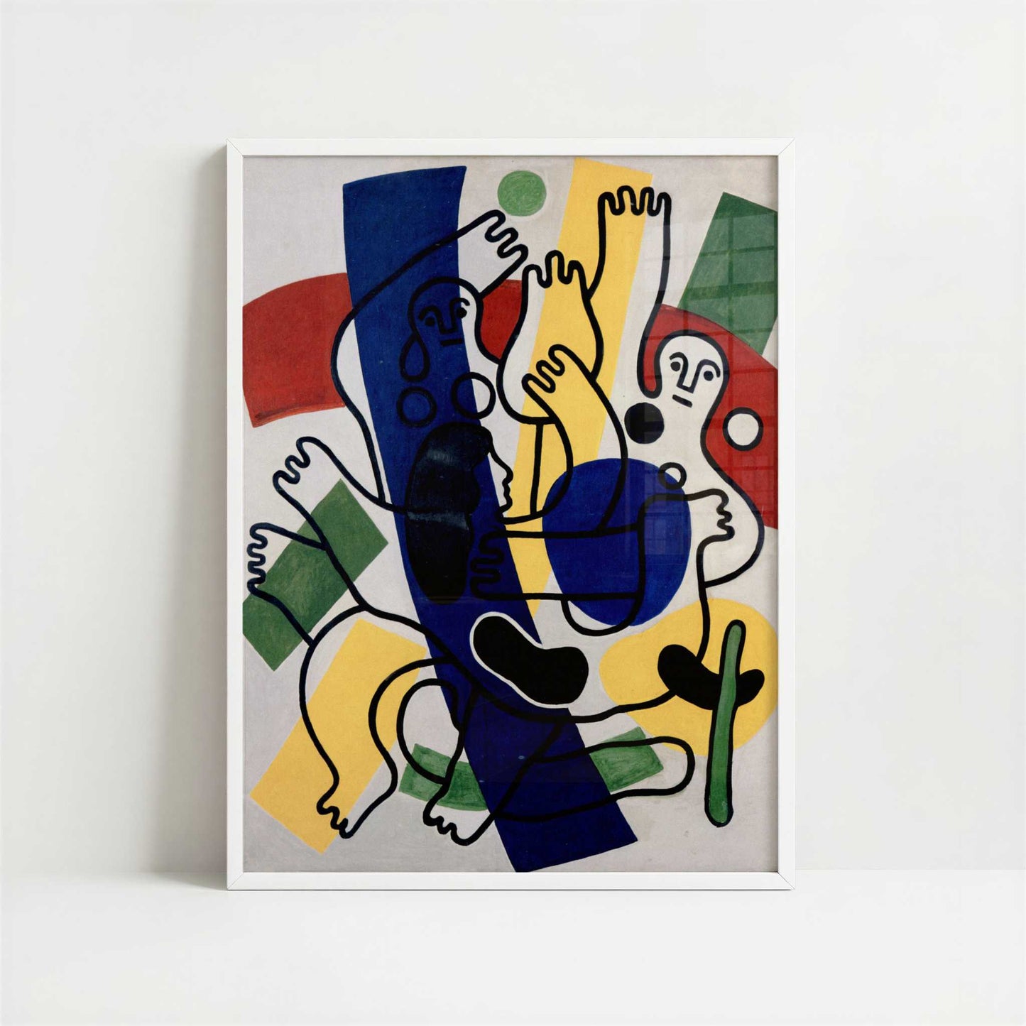 The Dance (1942) by Fernand Léger – Art Print - Art print in white frame