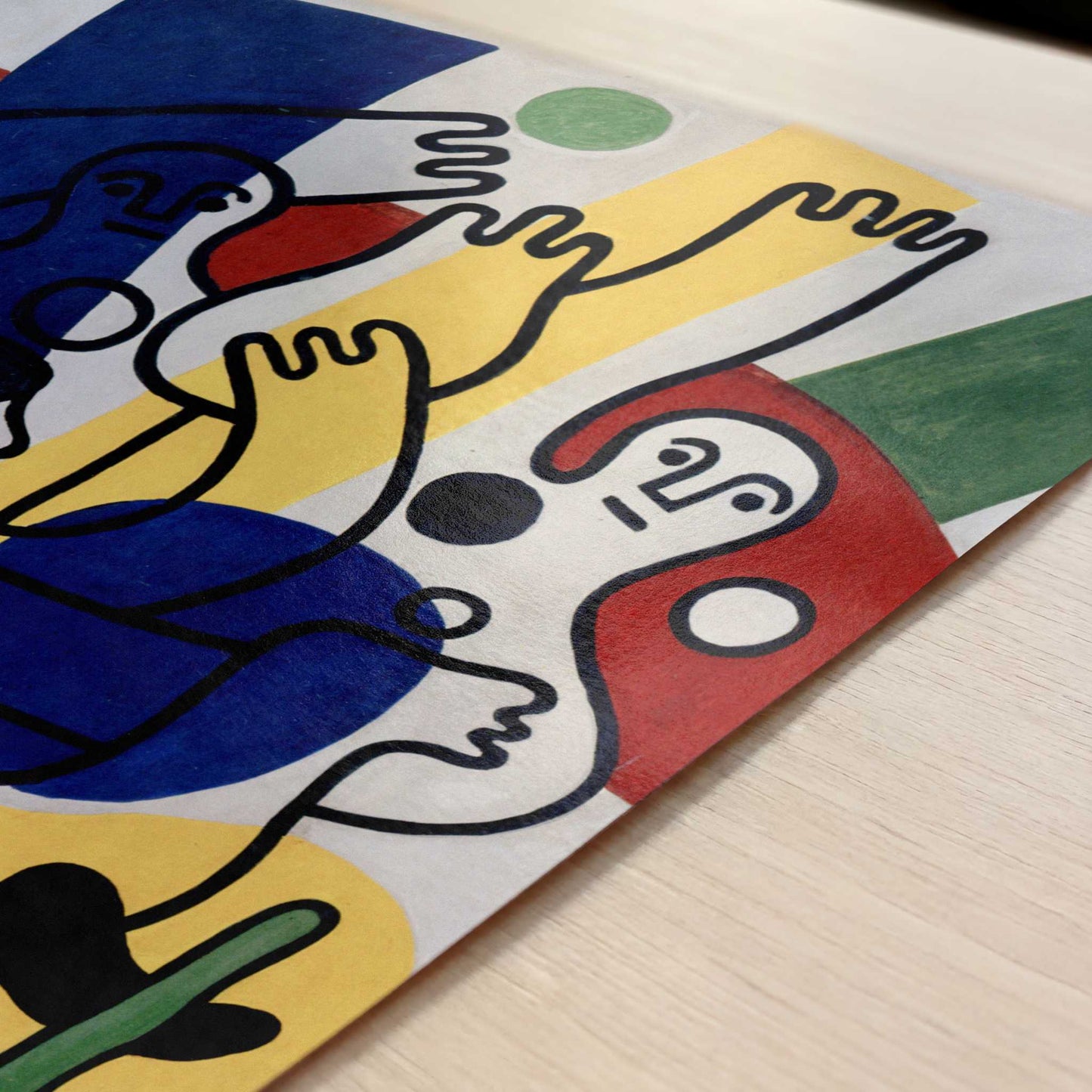 The Dance (1942) by Fernand Léger – Art Print - Close-up detail of the art print