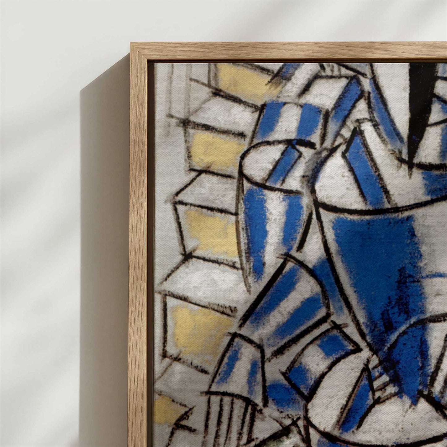 Framed Canvas - Close-up detail and texture of the framed canvas