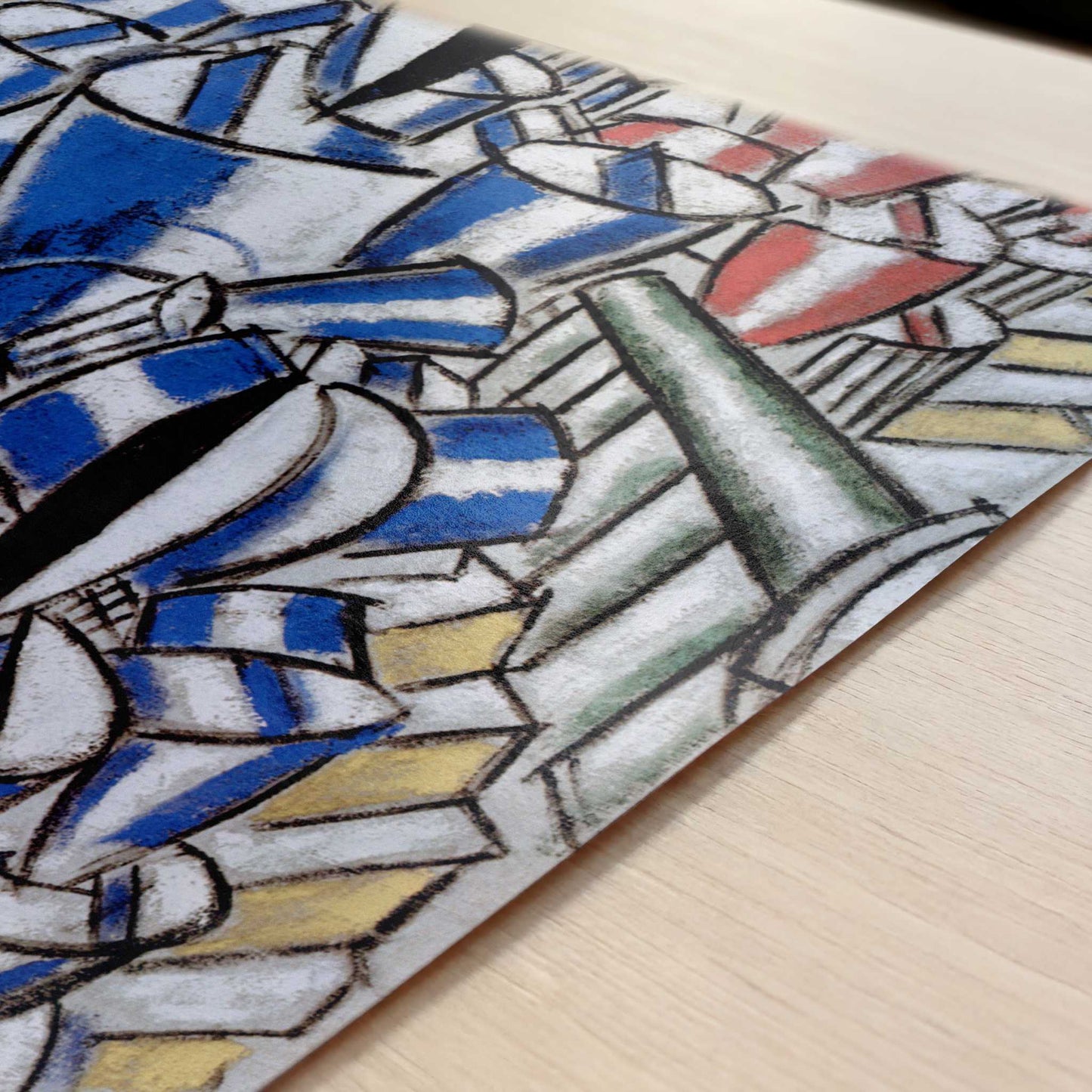 The Stairway (1914) by Fernand Léger – Art Print - Close-up detail of the art print