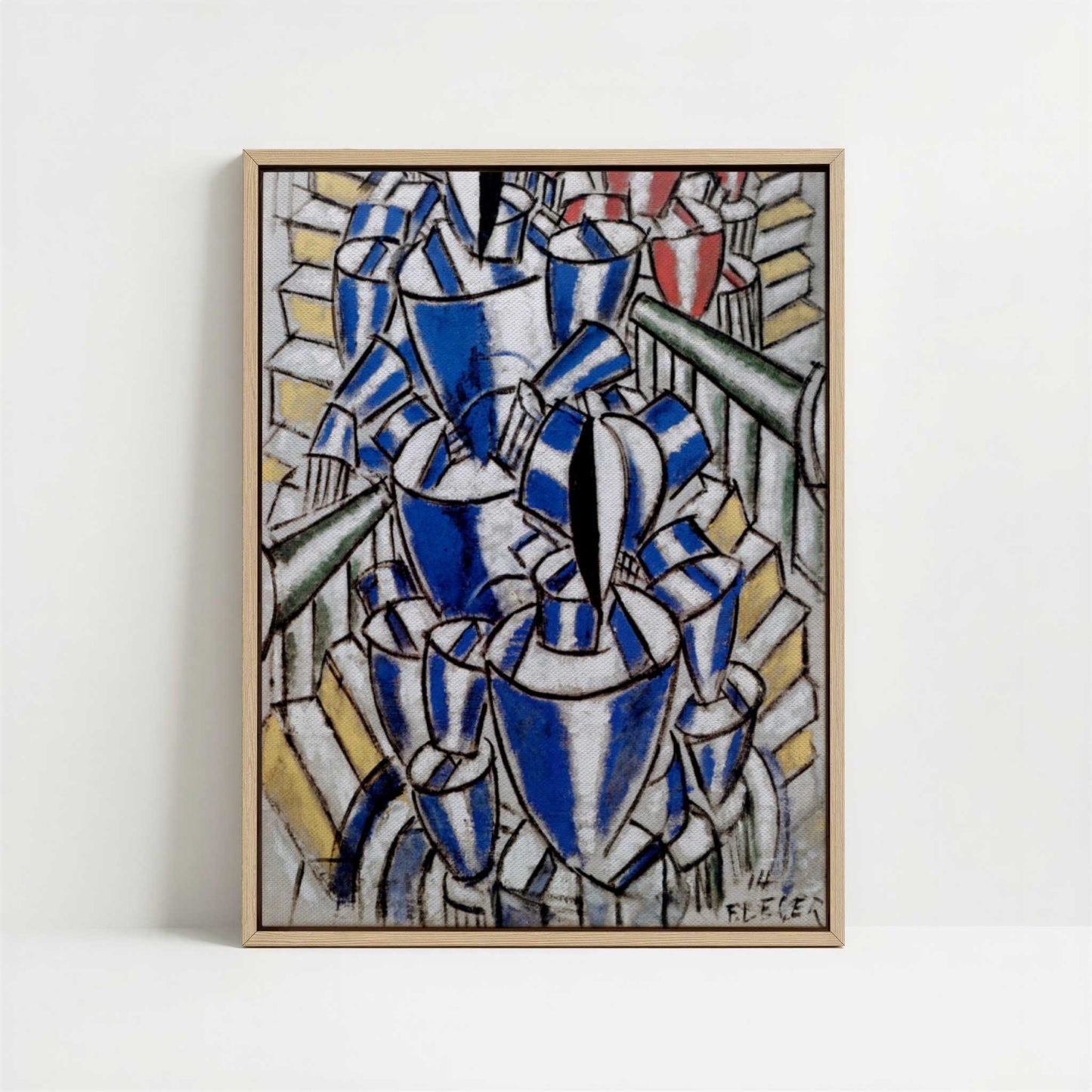 Framed Canvas - Framed canvas in oak color frame