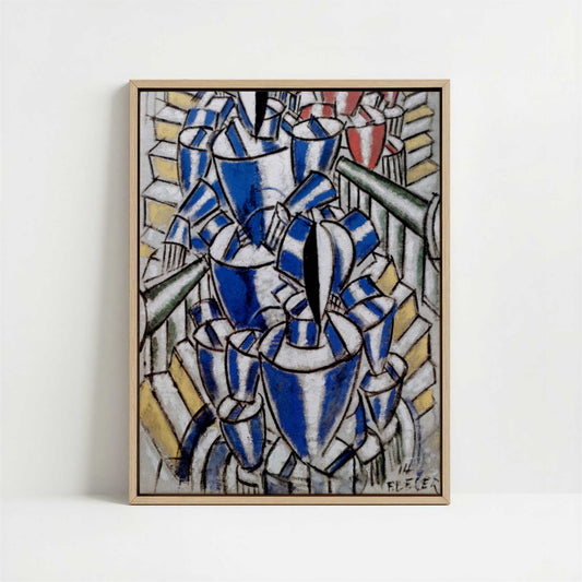 Framed Canvas - Framed canvas in oak color frame