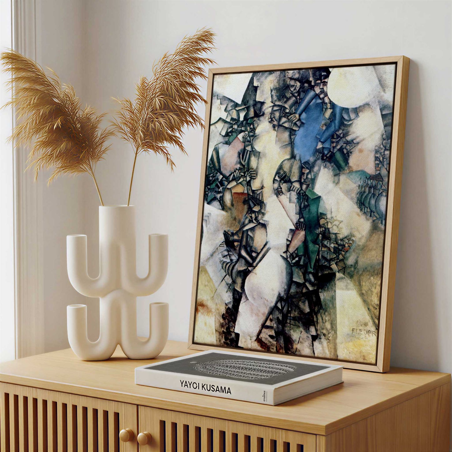 Framed Canvas - Framed canvas in a stylish interior setting