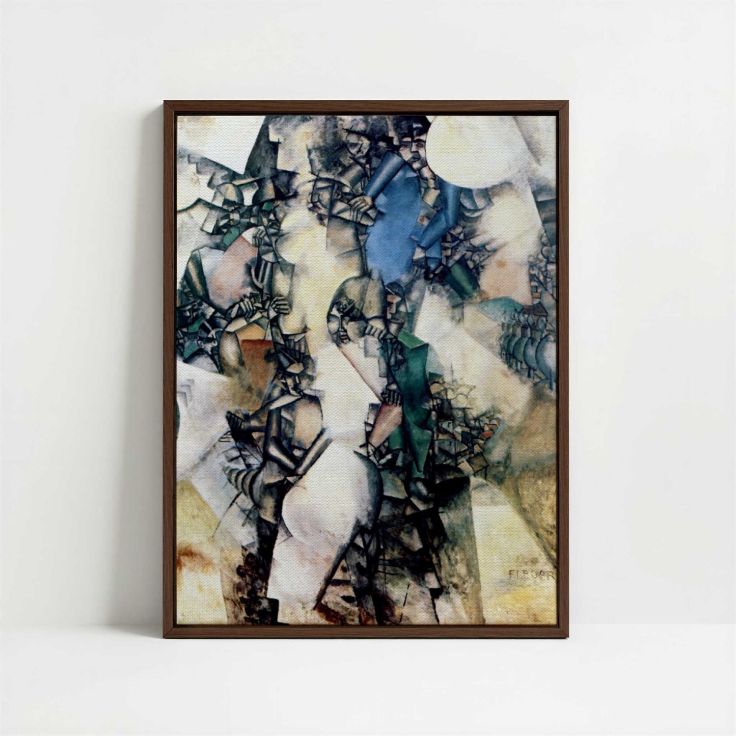 Framed Canvas - Framed canvas in dark wood color frame