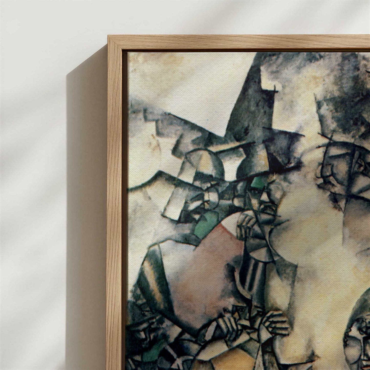 Framed Canvas - Close-up detail and texture of the framed canvas