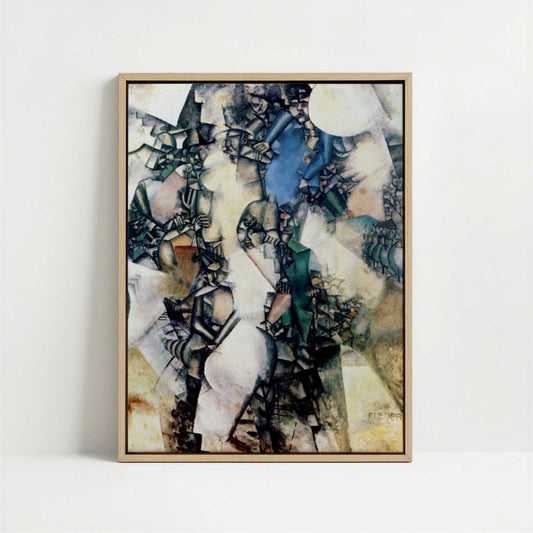 Framed Canvas - Framed canvas in oak color frame