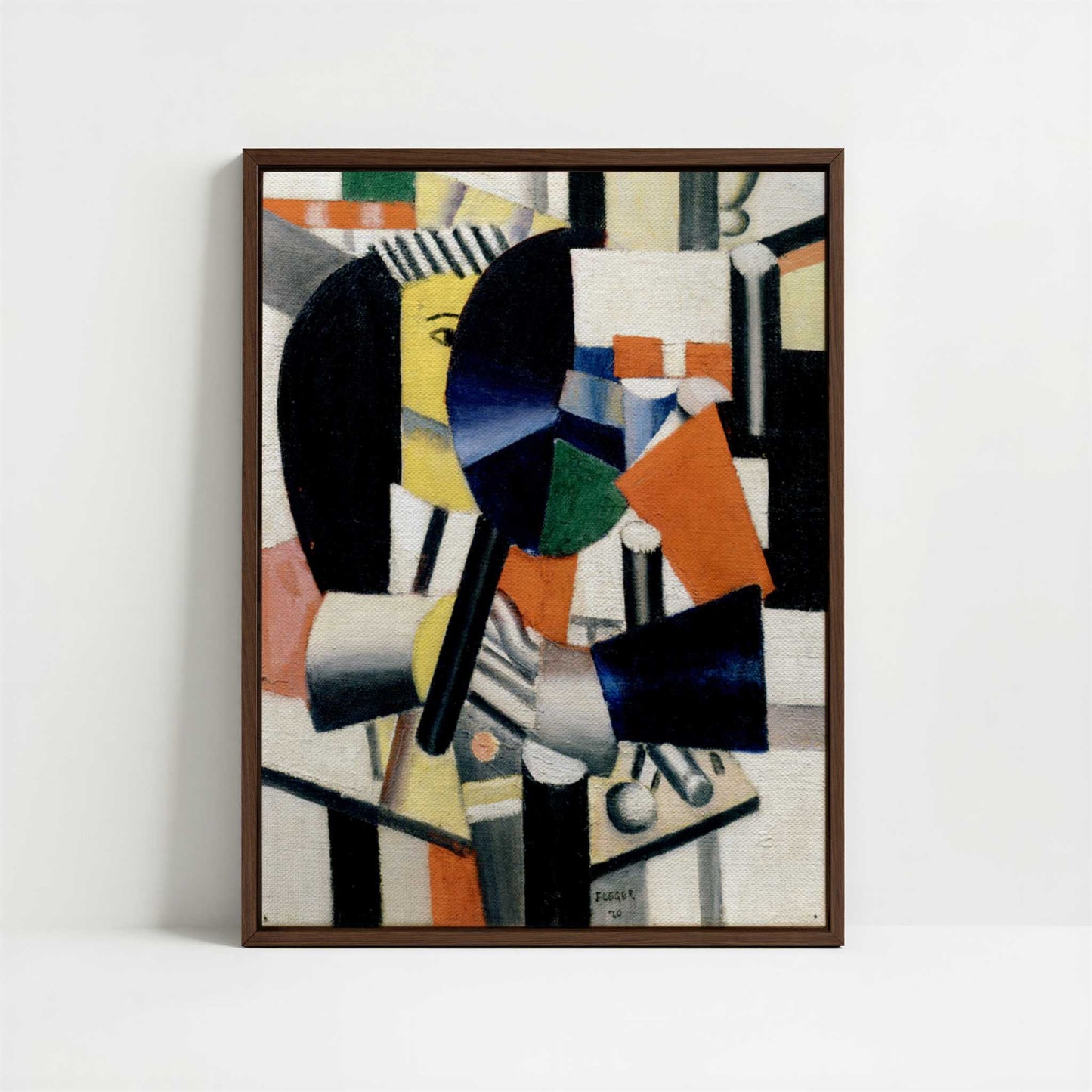 Framed Canvas - Framed canvas in dark wood color frame