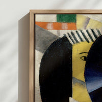 Framed Canvas - Close-up detail and texture of the framed canvas