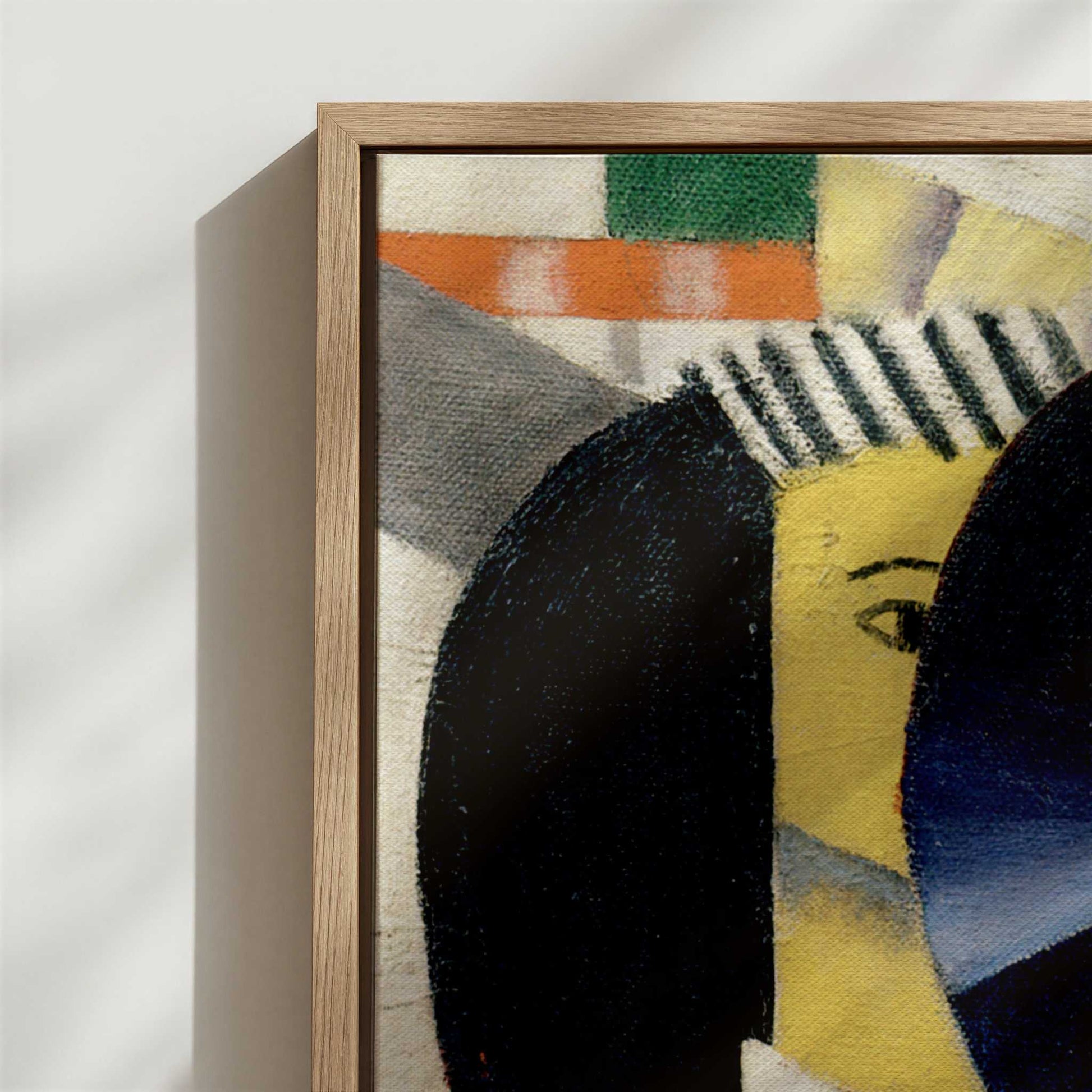 Framed Canvas - Close-up detail and texture of the framed canvas