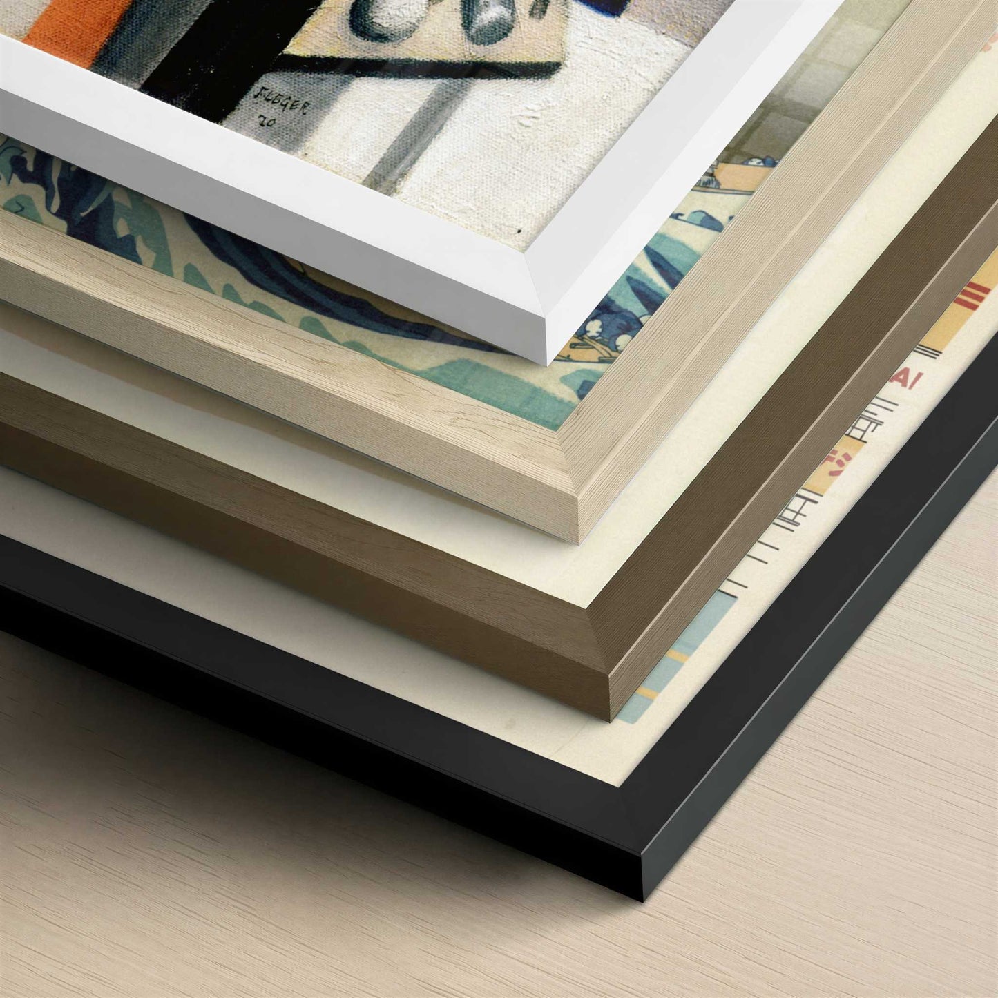 The Woman in the Mirror (1920) by Fernand Léger – Art Print - Close-up detail of the different frames