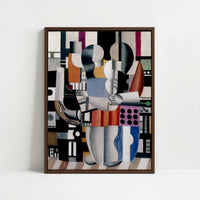 Framed Canvas - Framed canvas in dark wood color frame