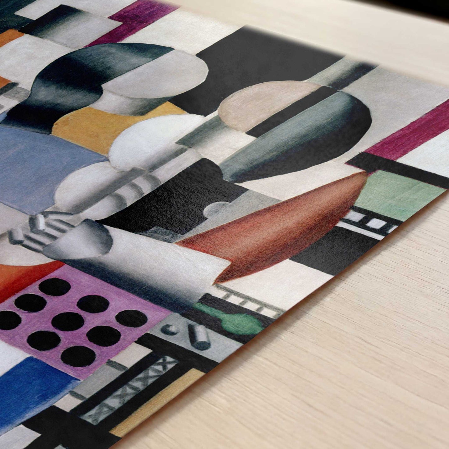 Three Figures (1921) by Fernand Léger – Art Print - Close-up detail of the art print