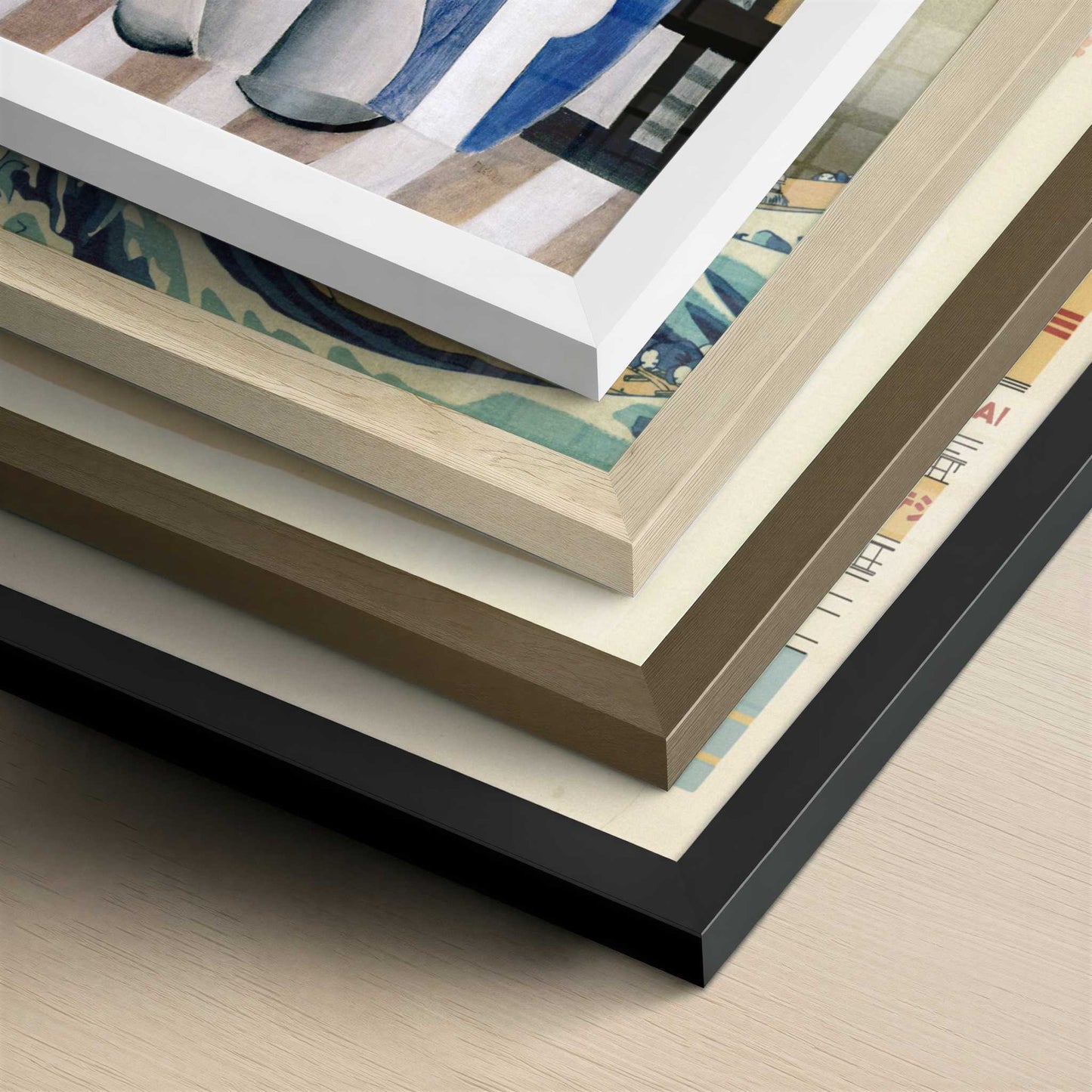 Three Figures (1921) by Fernand Léger – Art Print - Close-up detail of the different frames