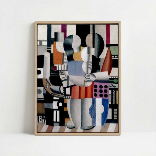 Framed Canvas - Framed canvas in oak color frame