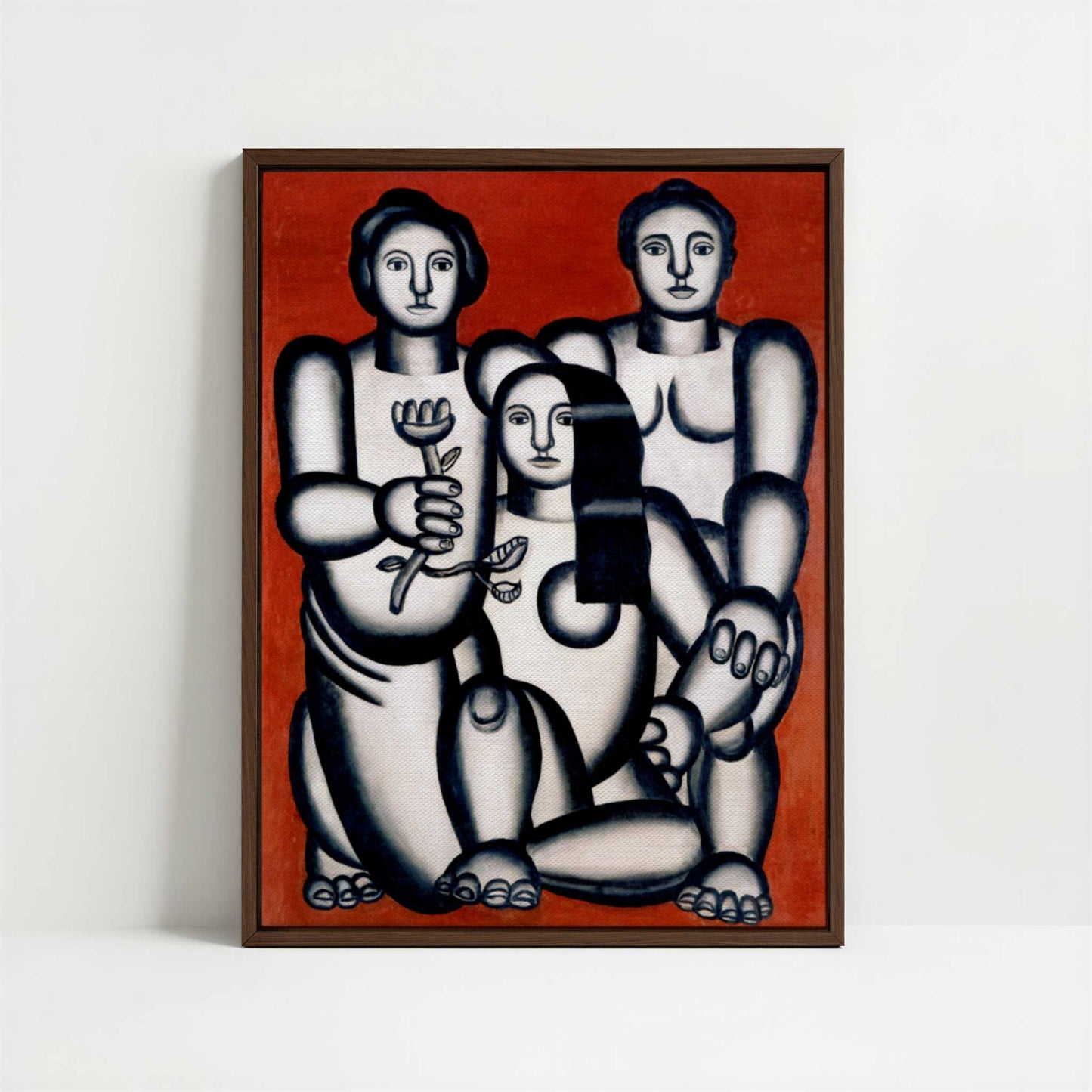 Framed Canvas - Framed canvas in dark wood color frame