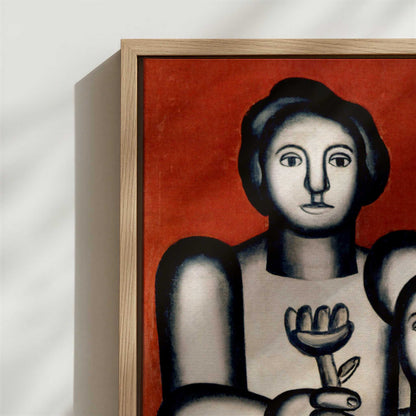 Framed Canvas - Close-up detail and texture of the framed canvas