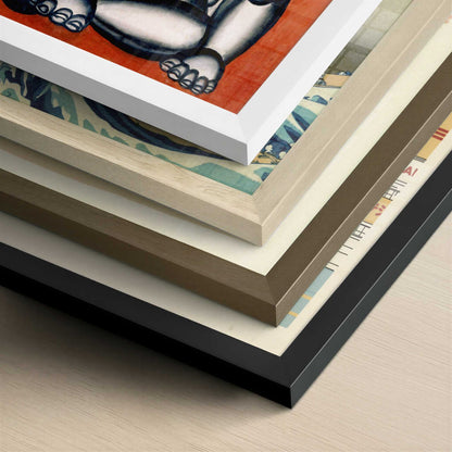 Three Women on a Red Background (1927) by Fernand Léger – Art Print - Close-up detail of the different frames