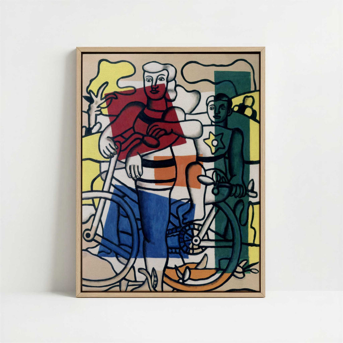 Framed Canvas - Framed canvas in oak color frame