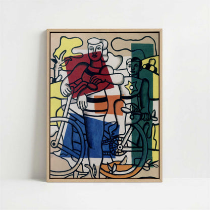 Framed Canvas - Framed canvas in oak color frame