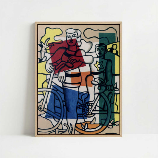 Framed Canvas - Framed canvas in oak color frame