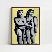 Framed Canvas - Framed canvas in dark wood color frame