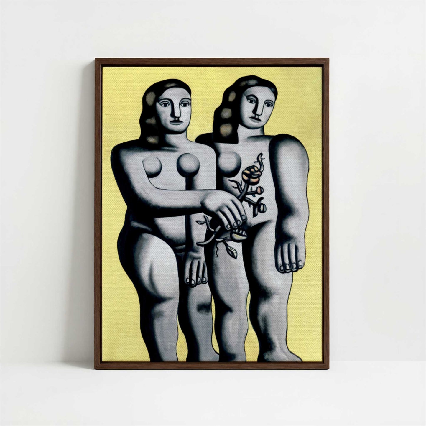 Framed Canvas - Framed canvas in dark wood color frame