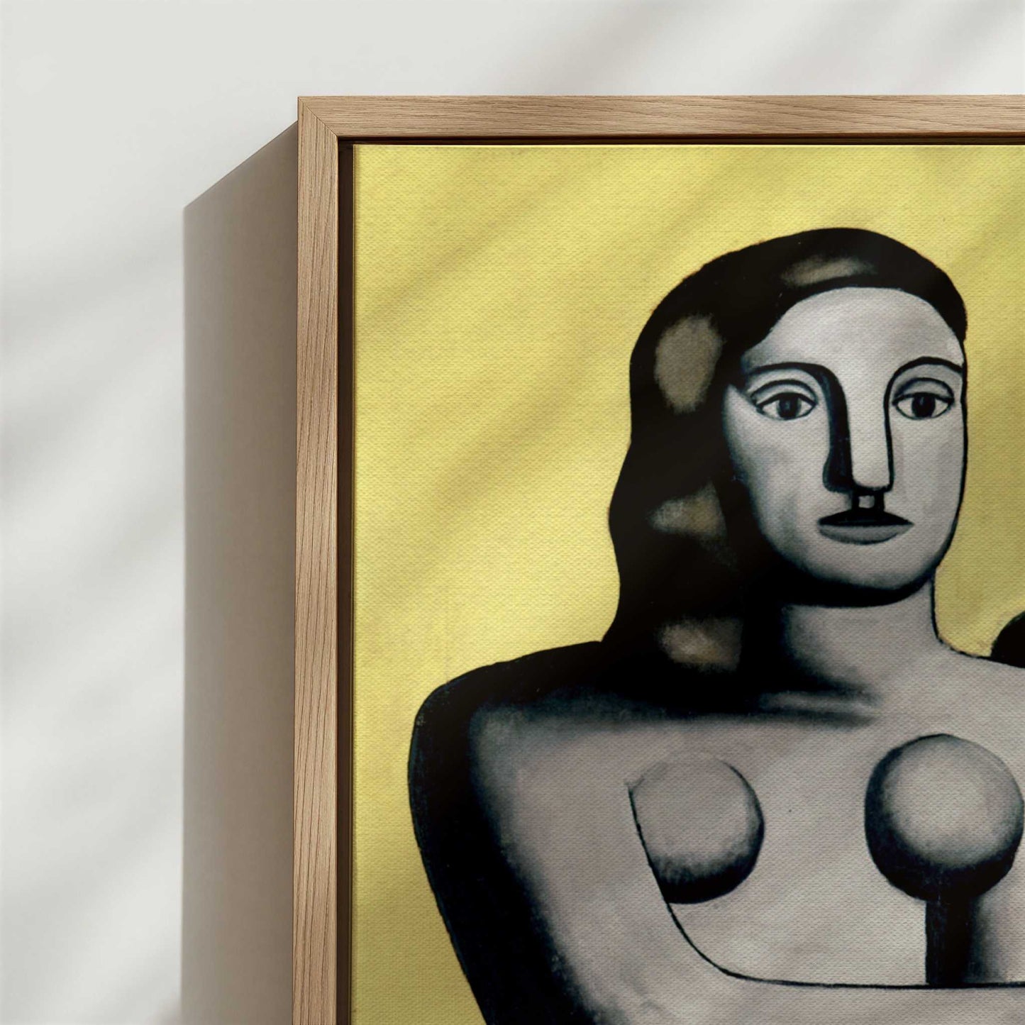 Framed Canvas - Close-up detail and texture of the framed canvas