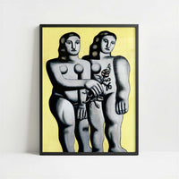 Two Sisters (1935) by Fernand Léger – Art Print - Art print in black frame