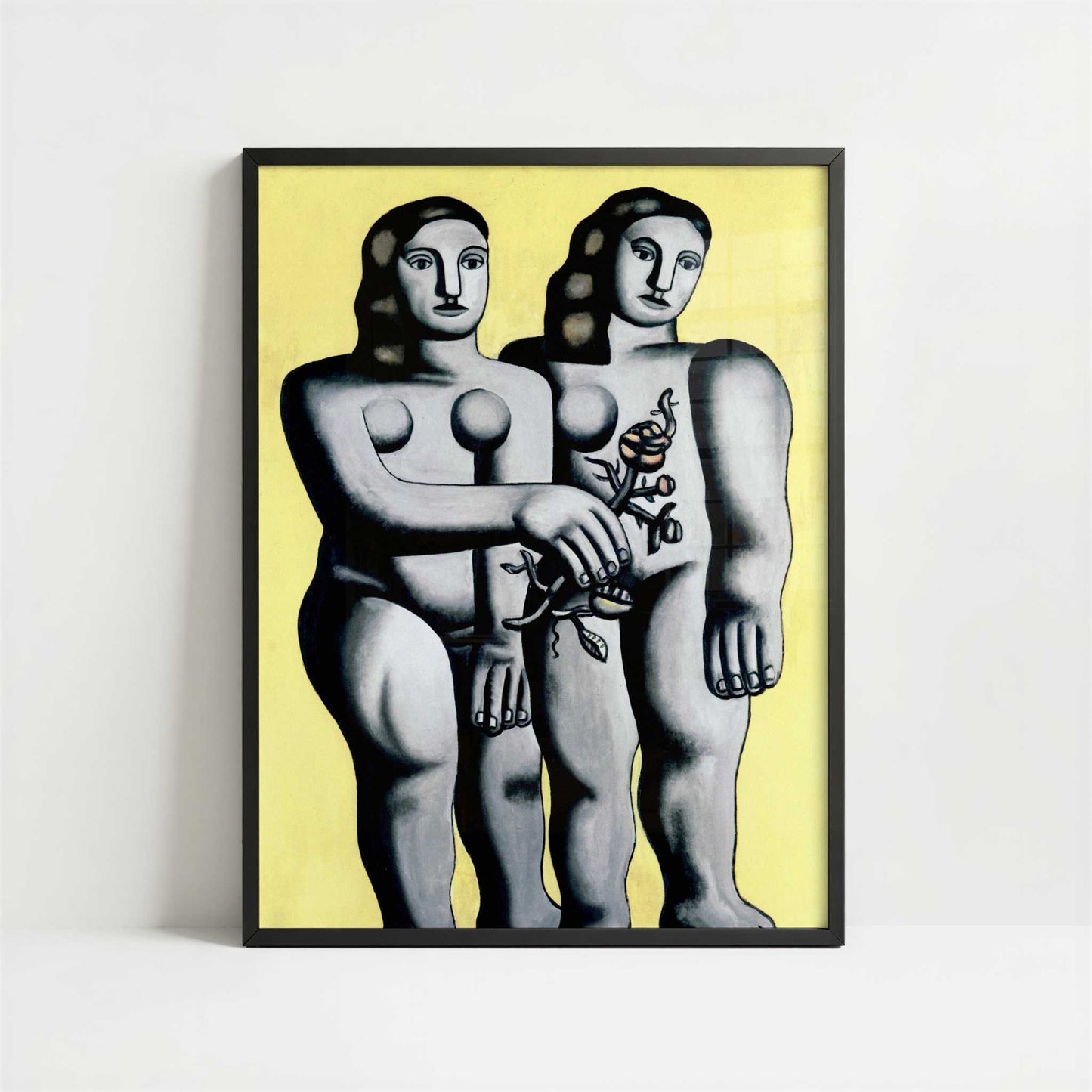 Two Sisters (1935) by Fernand Léger – Art Print - Art print in black frame
