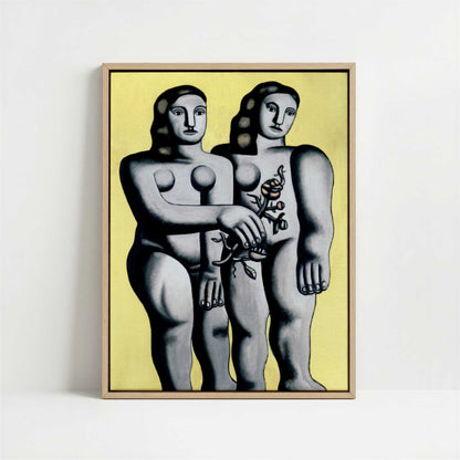 Framed Canvas - Framed canvas in oak color frame