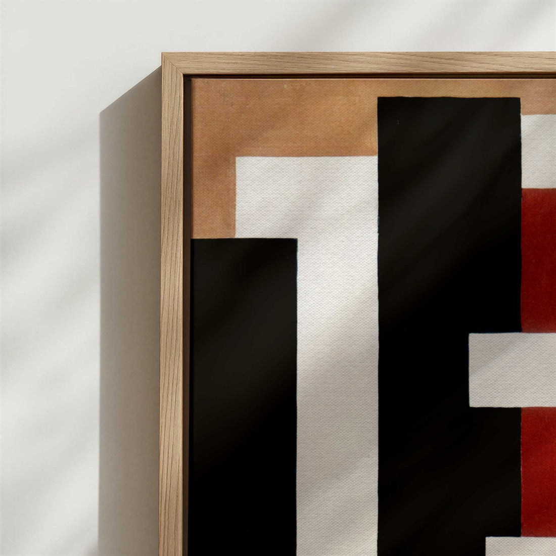 Framed Canvas - Close-up detail and texture of the framed canvas