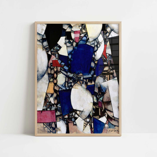 Woman in Blue (1912) by Fernand Léger – Art Print - Art print in oak frame